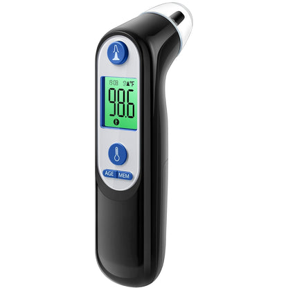 Ohrthermometer für Kinder, Babys und Erwachsene, 1 Sekunde genaues digitales Thermometer, Stummschaltfunktion, 3-farbiger Fieberalarm, 3 Altersgruppen, 30 Speicherabruf mit 20