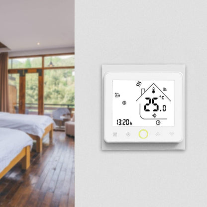 Thermostat intelligent Wi-Fi, régulateur de température d'eau, chauffe-eau électrique, chaudière à eau et gaz, compatible avec Alexa et Google Home (blanc, BHT-002-GCLW (Wi-Fi))