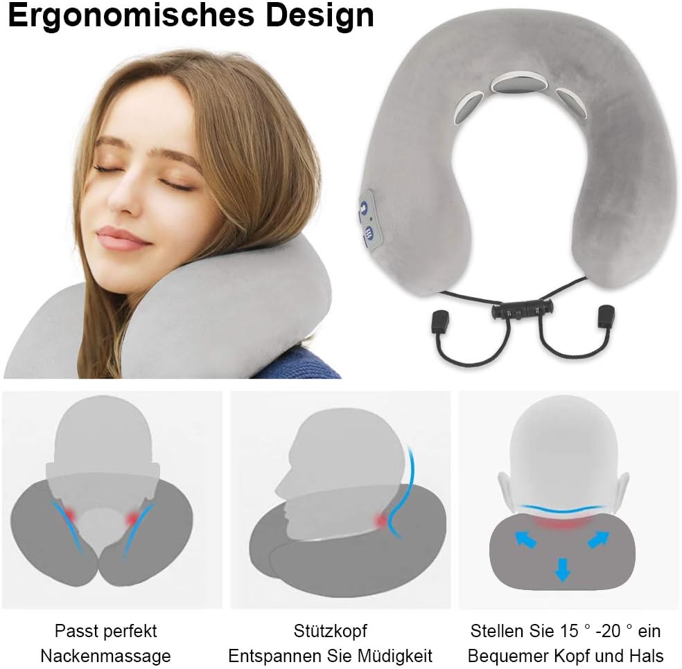 Appareil de massage du corps, BOMBOMDA Appareil de massage du corps intelligent avec fonction chauffante, appareil de massage électrique TENS-Puls – 9 modes, 15 intensités, utilisation à la maison, au bureau, en plein air, en voiture
