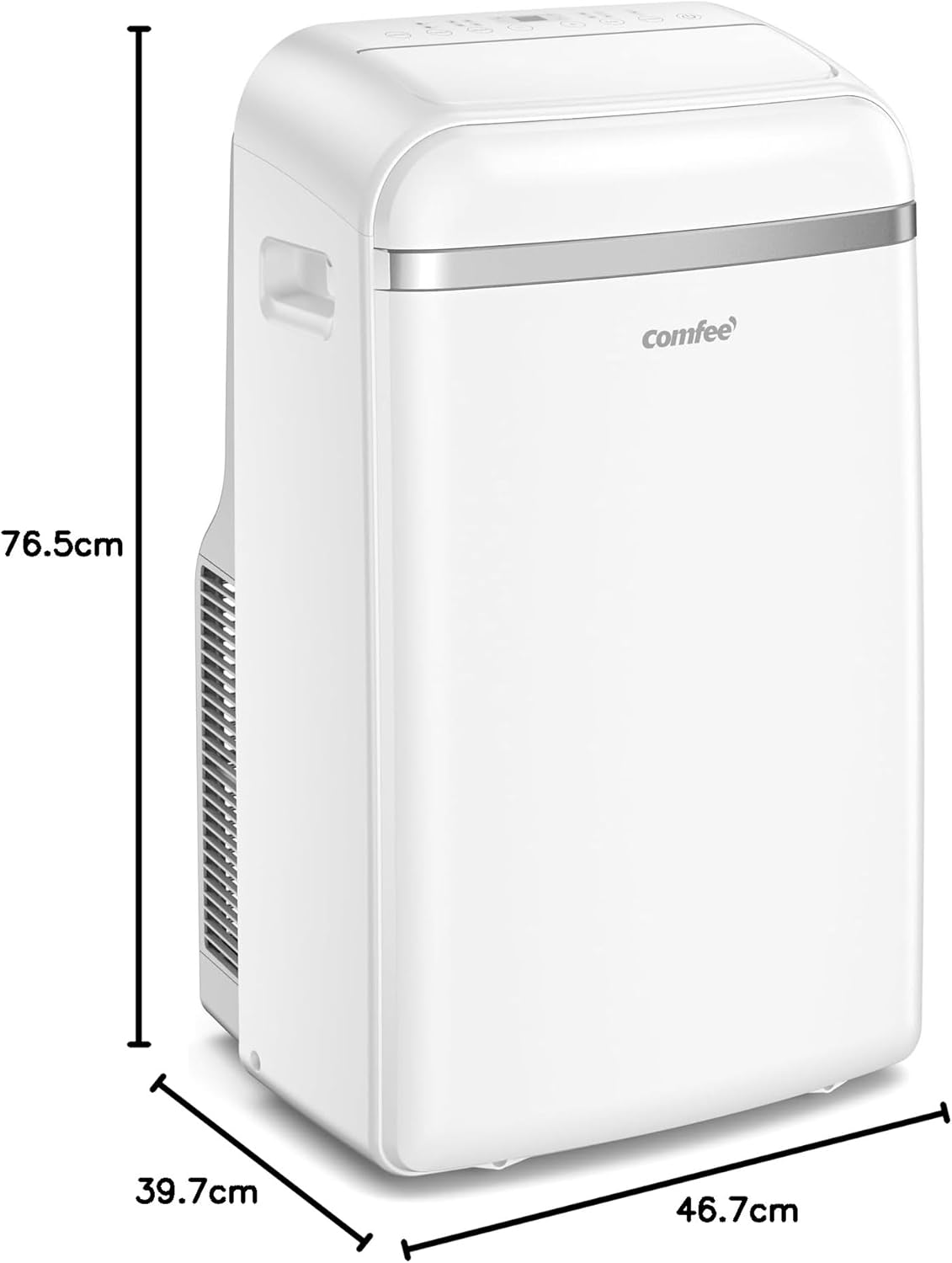 Comfee Mobiles Klimagerät PAC 12000, 12000 BTU 3,5kW, Kühlen&Ventilieren&Entfeuchten, Raumgröße bis 117m³(43㎡), Mobile Klimaanlage mit Abluftschlauch