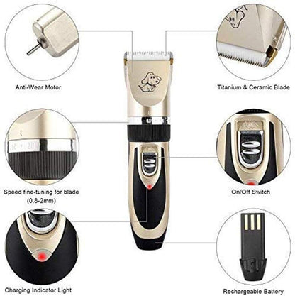 Professionelle Tierhaarschneider  Hunde- und Katzenschermaschine, Schnelllade-Perserkatzenschermaschine, leise, wiederaufladbare, kabellose Haustierschermaschine für langes, dickes, kurzes Haar