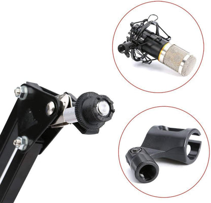 Kit de radio de studio de microphone à condensateur professionnel LYPULIGHT BM-800 avec bras de montage pour l'audio