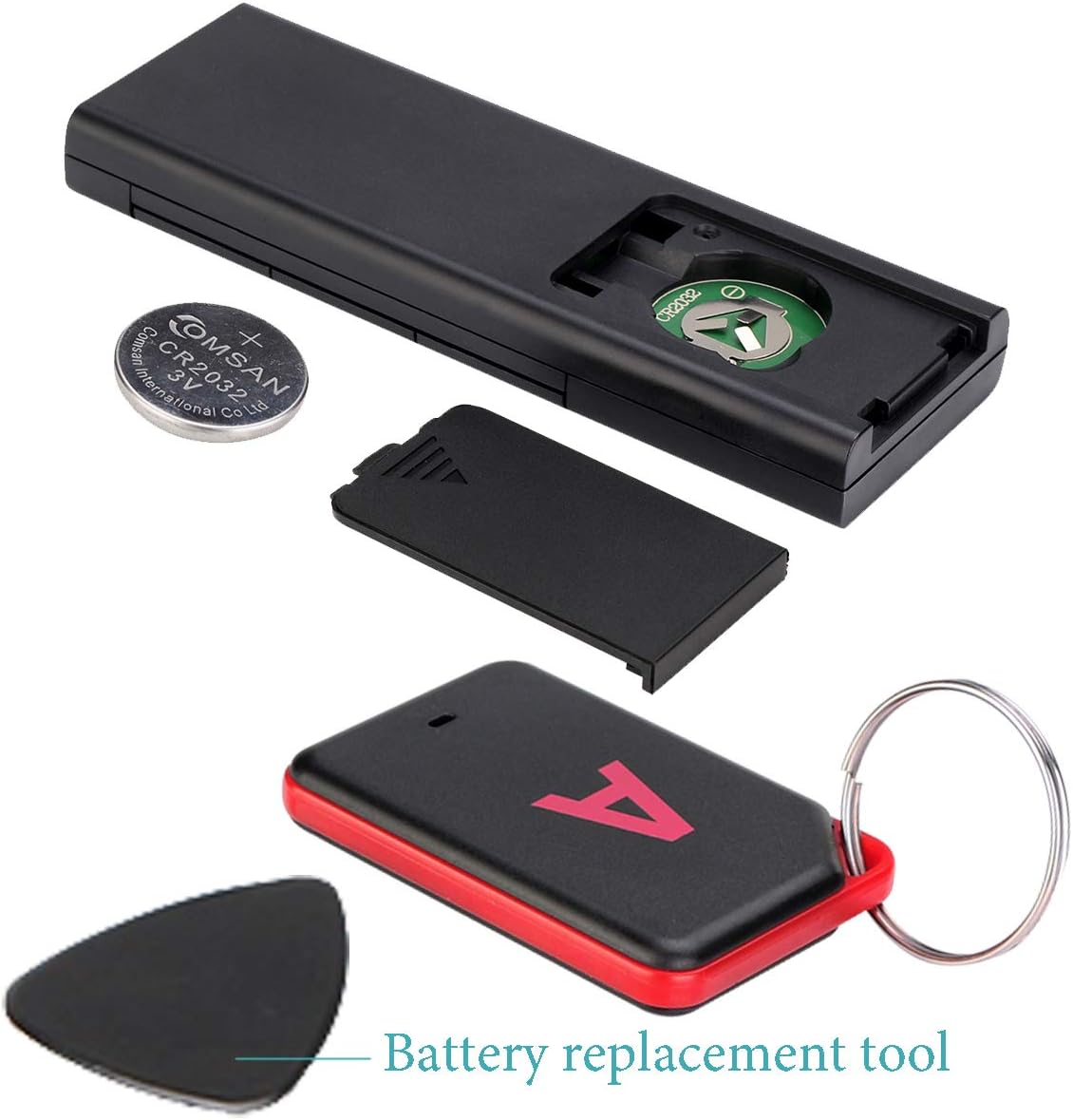 Retekess TH104 Schlüsselfinder, Cable Loser Objektfinder, 85 dB Beepton, unterstützt Fernbedienung, 131 Fuß Arbeitsbereich, 6 Empfänger für Haustier, Geldbörse, Schlüsselverfolgung