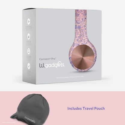 LilGadgets Connect+ Kopfhörer mit Mikrofon, Over-Ear-Kopfhörer für die Schule – Faltbare Kopfhörer, Girl Power