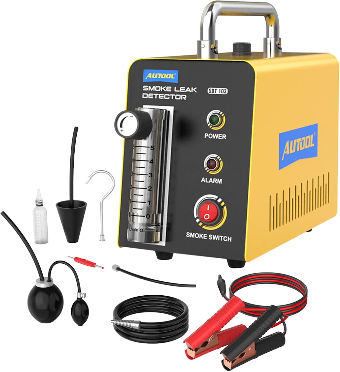 Autool Auto Kfz Nebelmaschine, SDT103 Rauch Leck Detektor Evap Vakuum Rauch Diagnosegerät Pipeline Kraftstoff Leck Detektor Kompatibel mit 12V-Fahrzeugen