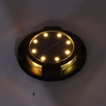 Solar-Bodenleuchten, Solarleuchten für den Außenbereich, 8 Panel-LEDs, wasserdicht, staubdicht, für Gehwege (8 Lichter, warmes Licht und Farblicht)