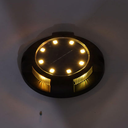 Solar-Bodenleuchten, Solarleuchten für den Außenbereich, 8 Panel-LEDs, wasserdicht, staubdicht, für Gehwege (8 Lichter, warmes Licht und Farblicht)