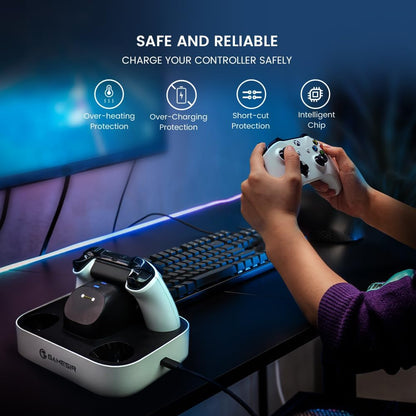 GameSir Controller-Ladestation für Xbox One/Xbox Series X|S Controller, schnelle Dual-Ladedocks für Xbox One X|S mit 2 x 1100 mAh wiederaufladbarem Lithium-Akku, LED-Anzeige