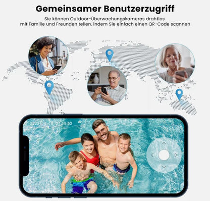 ieGeek Akku ÜberwachungsKamera Außen WLAN Outdoor Kabellos Kamera mit Solarpanel