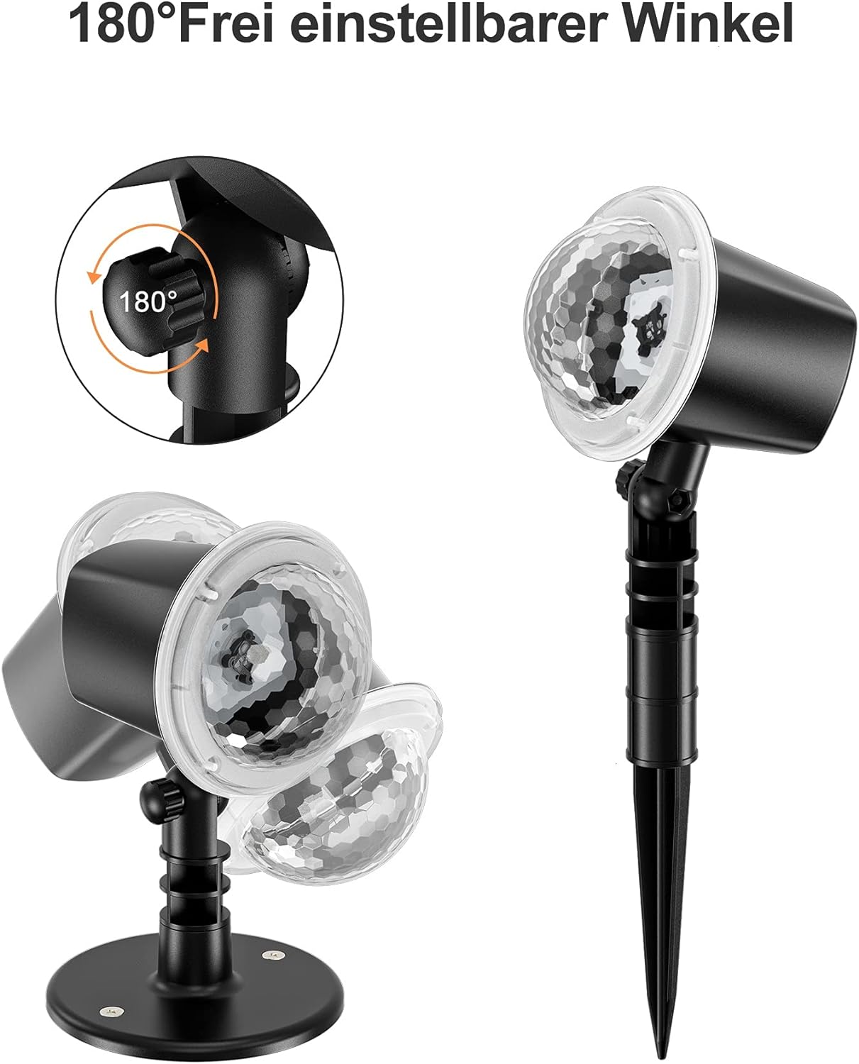 Projecteur de Noël KOICAXY, projecteur LED étanche pour l'intérieur et l'extérieur, projecteur de chutes de neige pour Halloween, Noël, Urlaub, fête