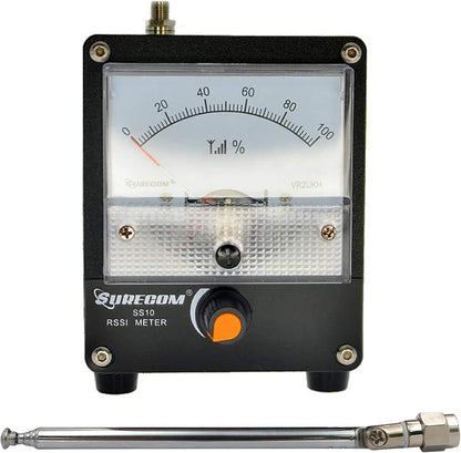 Mcbazel Surecom SS10 Feldstärke-Leistungstestmessgerät, tragbare Feldstärkeanzeige, 100 K-3000 MHz Feld mit SMA-Stecker, UHF-Teleskopantenne