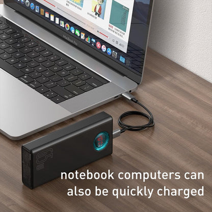 Baseus Amblight Powerbank 30000mAh, 4xUSB, USB-C, 65W (Schwarz)