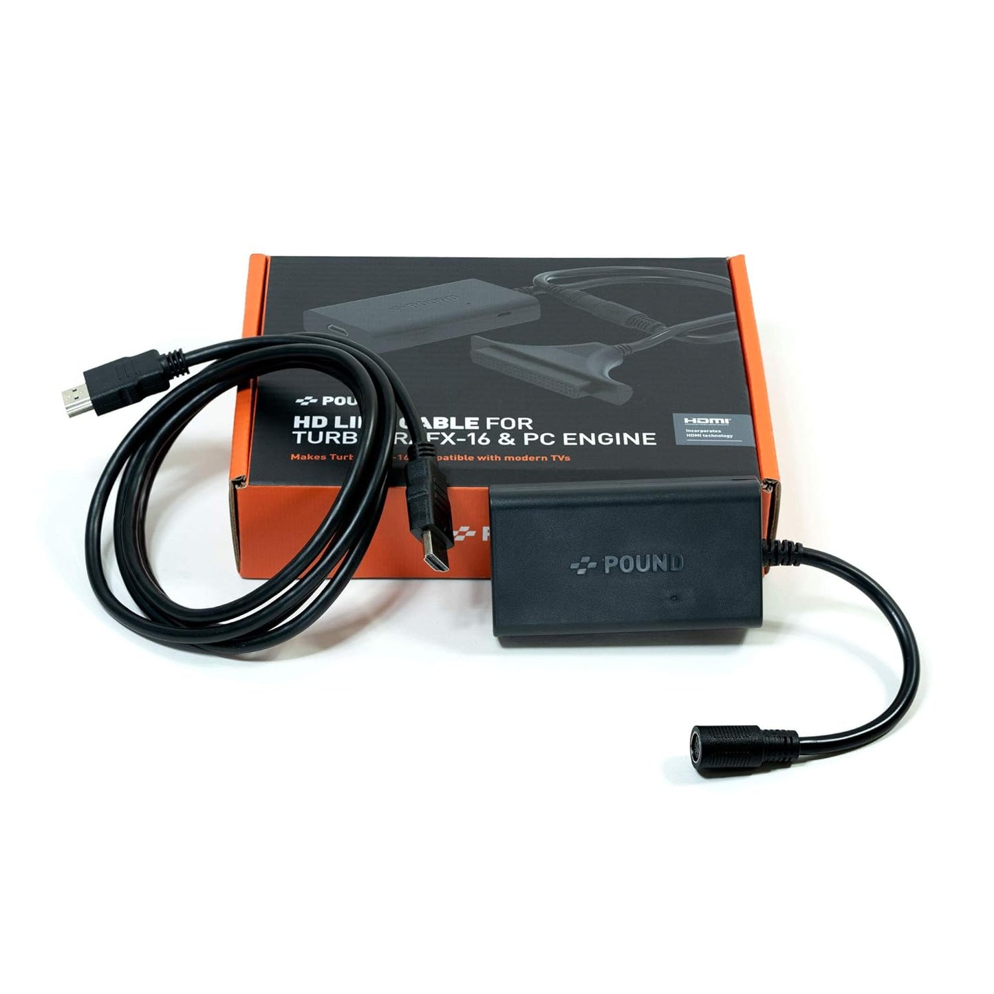 HD-Link-Kabel für TurboGrafx-16 und PC Engine – HDMI-Kabel, kompatibel mit allen modernen Fernsehern, natives RGB-Signal, Original-Seitenverhältnis 4:3