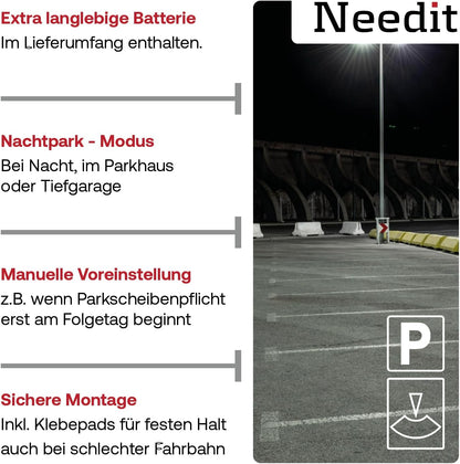 Park Lite Elektronische Parkscheibe Digitale Parkuhr Mini zugelassen von Needit