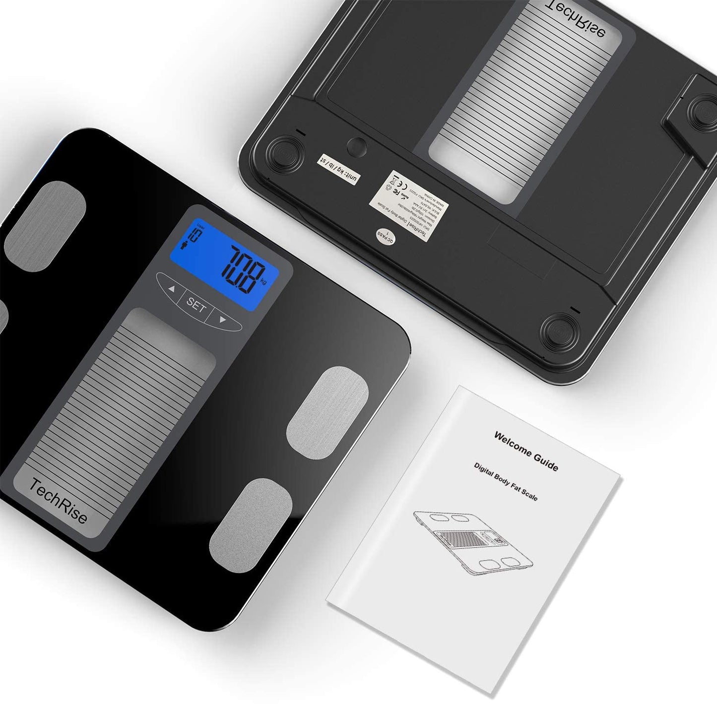 TechRise Body Weight, poids corporel numérique, poids intelligent, reconnaissance automatique de 10 utilisateurs, poids corporel,
