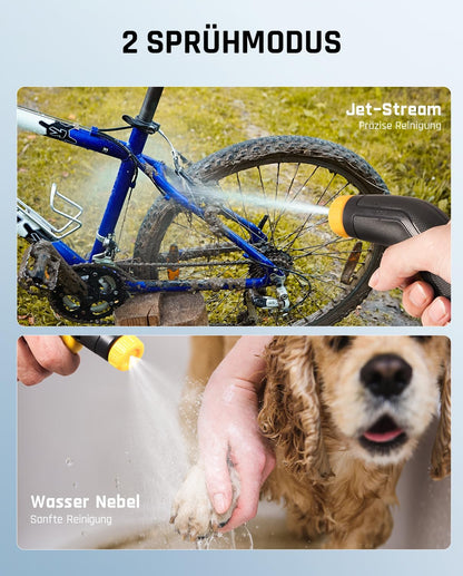 Fanttik NB8 Nano Tragbarer, kabelloser, elektrischer Hochdruckreiniger mit 8 LiterTank, einziehbarem Sprühkopf, 2600 mAh, Waschmaschine für Terrasse, Campingdusche und Haustierreinigung