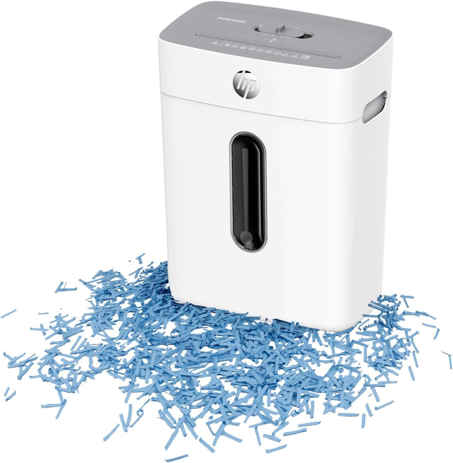 HP OneShred 8CC Aktenvernichter P-4 Security Kreuzschnitt 8 Blatt 2801 Partikelenschnitt