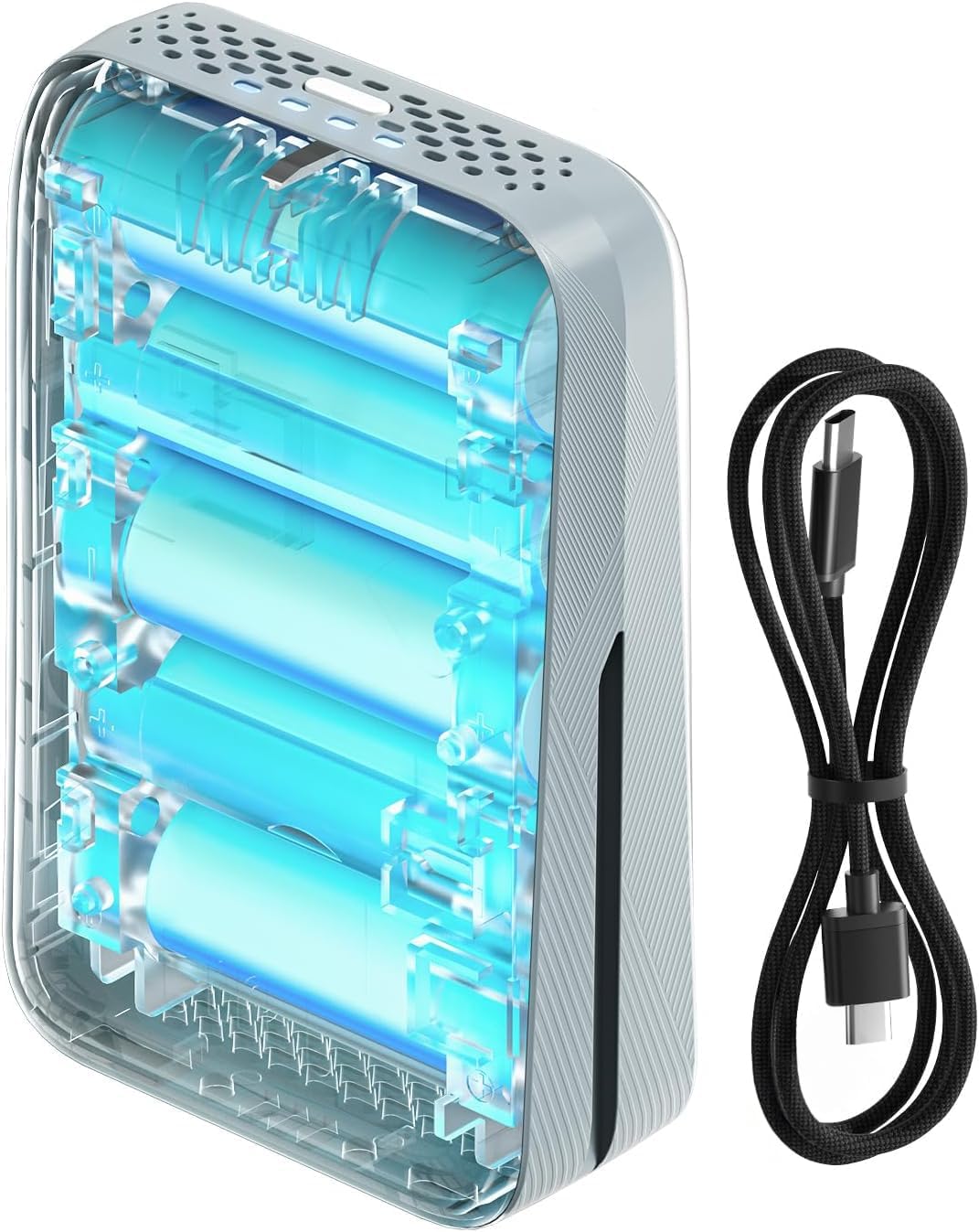 Litheli Akku 20V 4.0AH 20000 Milliampere Lithium-Ionen-Akku, geeignet für alle Litheli Geräte, mit LED-Anzeige, zur Stromversorgung intelligenter Geräte.