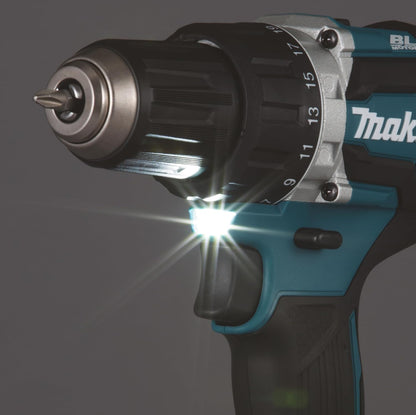 Makita DDF484 Akku Bohrschrauber 18 V (ohne Akku, ohne Ladegerät), Blau, Silber
