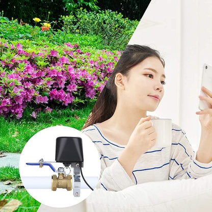 Owfeel WiFi & Bluetooth Smart Wasserventil, Abschaltung WiFi Steuerung Wasserventil Kompatibel mit Alexa, Google und Application Program iOS/Android