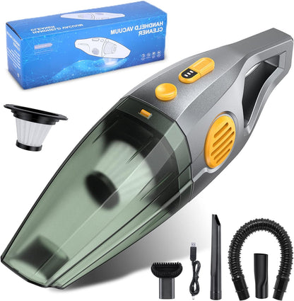 Hogimcty Akku-Handsauger, 8000 Pa 120 W, leistungsstarker Mini-Autosauger, Reinigung von Tierhaaren, Staub, Plüsch, tragbarer Staubsauger für Auto, Tisch und Zuhause