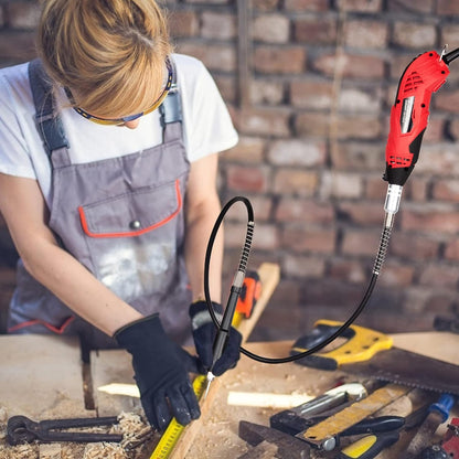 Towallmark Drehwerkzeug-Set, 1,5 A, variable Geschwindigkeit, drehbares Werkzeug mit Flexschaft, 88-teiliges Zubehör und 4 Aufsätze, perfekt für Build- und DIY-Projekte – Schneiden, Holzschnitzen, Gravieren, Schleifen