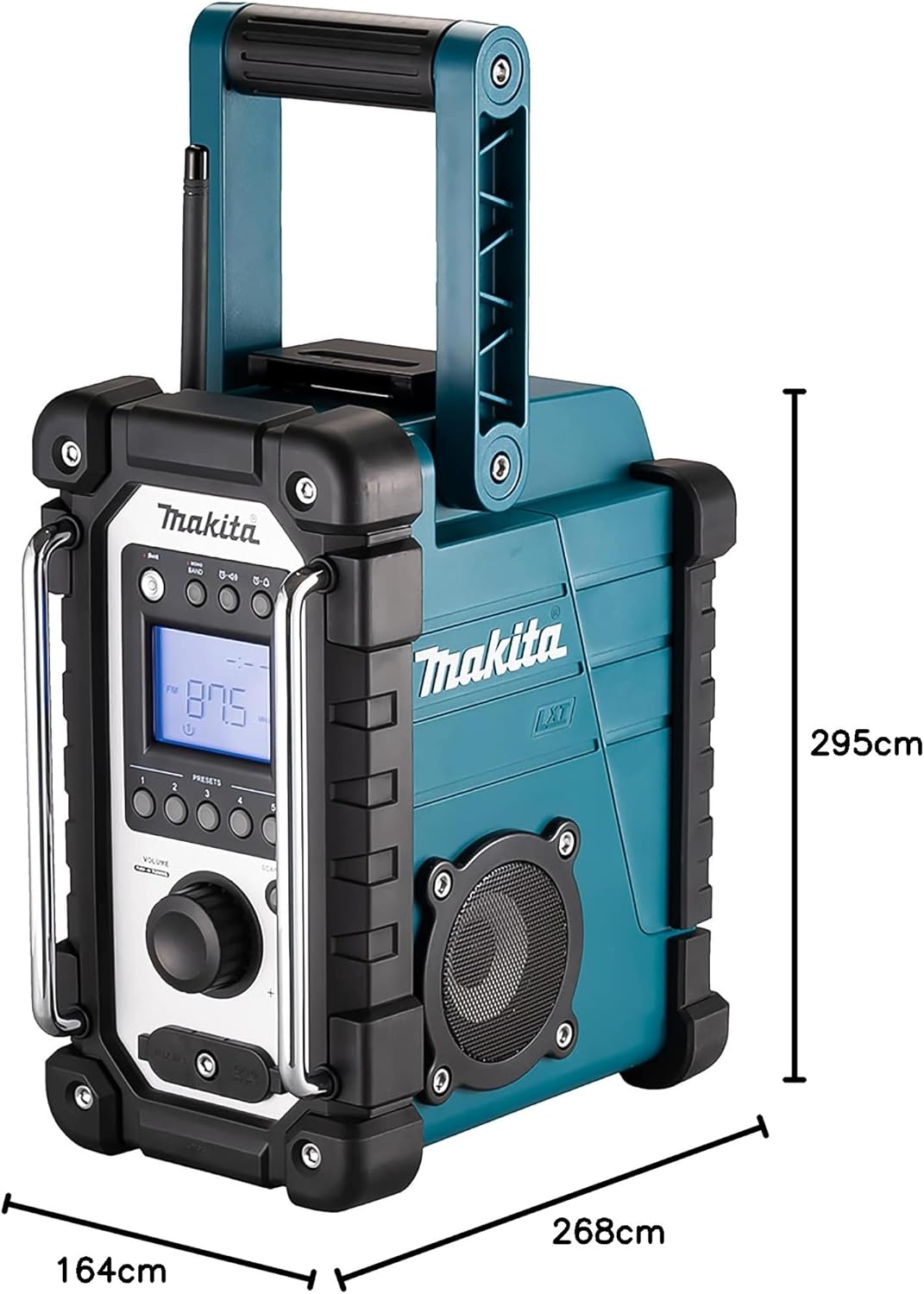 Makita DMR115 Akku-Baustellenradio (ohne Akku, ohne Ladegerät), Türkis, Schwarz, Silber GEBRAUCHT