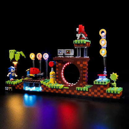 BRIKSMAX 21331 Led Beleuchtungsset für LEGO Sonic The Hedgehog-Green Hill Zone - Compatible with Lego Ideas Bausteinen Modell - Ohne Lego Set