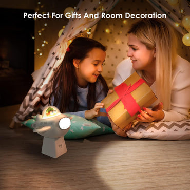 INXDOLHOM Veilleuse pour Enfants, Forme de Flugzeug à la Mode, Petits Chiots IP, Briquet d'ambiance/Veilleuse, Cadeau pour Mädchen, Jungen, Kinder (blanc)