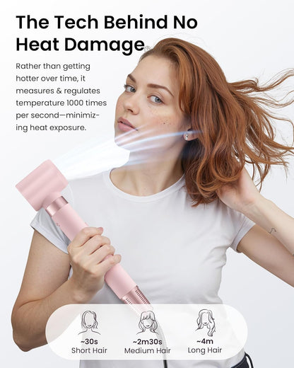 MESCOMB 5 in 1 Hairstyler Set, 110.000 U/min High-Speed Airstyler mit Ionen Haartrockner, Auto-Wrap Lockenstab & Volumenbürste, für tägliches Styling & Reisen (inkl. Tasche), Geschenk für Frauen