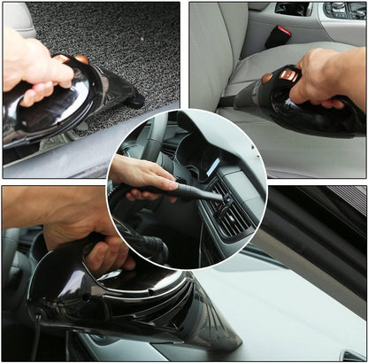 Reserwa Autostaubsauger, 12V, 106W, tragbarer Staubsauger, leistungsstark, automatischer Handstaubsauger, Netzkabel, Transporttasche, Reinigungsbürste (schwarz)