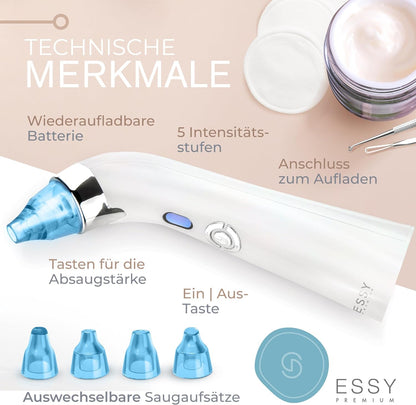Porenreiniger Vakuumsauger Mitesser Entferner - USB Port 5 Einstellbarer