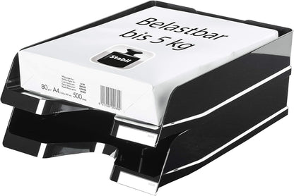 HAN Briefablage VIVA, 5-TEILIG, ruhig elegante Design-Briefablage in Premium-Qualität. DINA4/C4, mit Beschriftungsclips, 10275-96, rosa