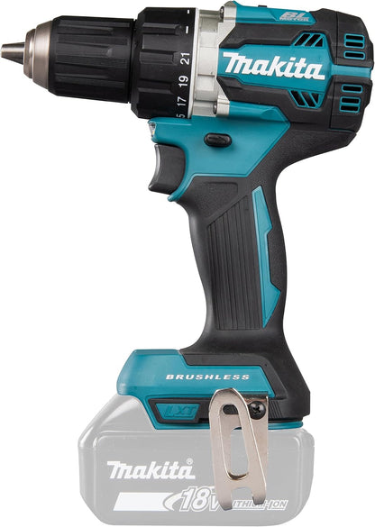 Makita DDF484 Akku Bohrschrauber 18 V (ohne Akku, ohne Ladegerät), Blau, Silber