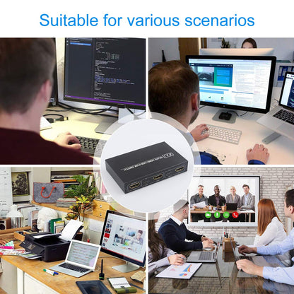 KCEVE KVM-Switch HDMI 2 Port, USB-Switch UHD 4K 30 Hz, Dual-Monitor-KVM-Switch, 4 USB 2.0-Hubs, unterstützt kabellose Tastatur und Maus