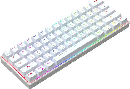 Lilhowcy Schnellster Tastaturschalter aller Zeiten – Optische Schalter – Chroma-RGB-Beleuchtung – PBT-Tastenkappen – Onboard-Speicher (weiß)