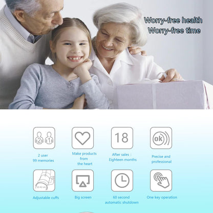 Frohmen Oberarm-Blutdruckmessgerät, digitales Blutdruckmessgerät zur Blutdruck- und Pulsmessung, großer LCD-Acryl-Bildschirm