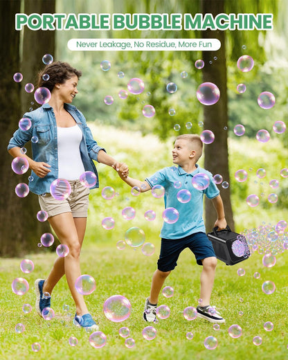 Seifenblasenmaschine, automatischer Seifenblasenbläser für Kinder: Batteriebetriebener Seifenblasenmacher für Kleinkinder von 1–3 Jahren | Über 20.000 Seifenblasen pro Minute | Enthält 6 AA-Batterien | Outdoor