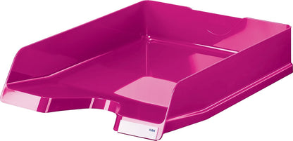 HAN Briefablage VIVA, 5-TEILIG, ruhig elegante Design-Briefablage in Premium-Qualität. DINA4/C4, mit Beschriftungsclips, 10275-96, rosa