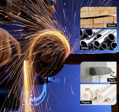 S SATC gezahnte Scheibe 125, Körnung 40 für Metall, Holz, Stahl, schnelles und präzises T29-Schneiden, Lamellenscheiben, 10 Stück, blau, Schleifmop-Scheibe, Schleifscheiben, 125 mm Winkelschleifer