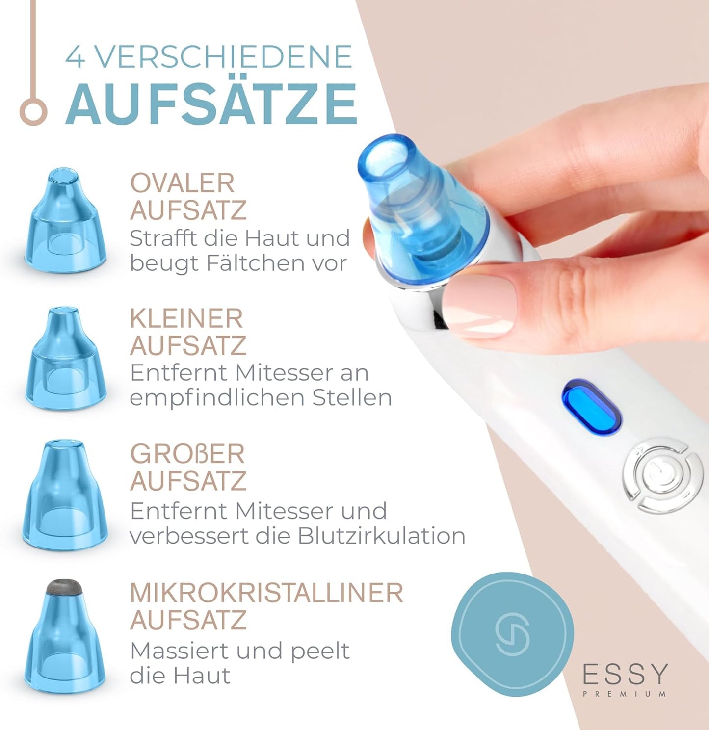 Porenreiniger Vakuumsauger Mitesser Entferner - USB Port 5 Einstellbarer