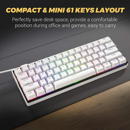 Lilhowcy Schnellster Tastaturschalter aller Zeiten – Optische Schalter – Chroma-RGB-Beleuchtung – PBT-Tastenkappen – Onboard-Speicher (weiß)