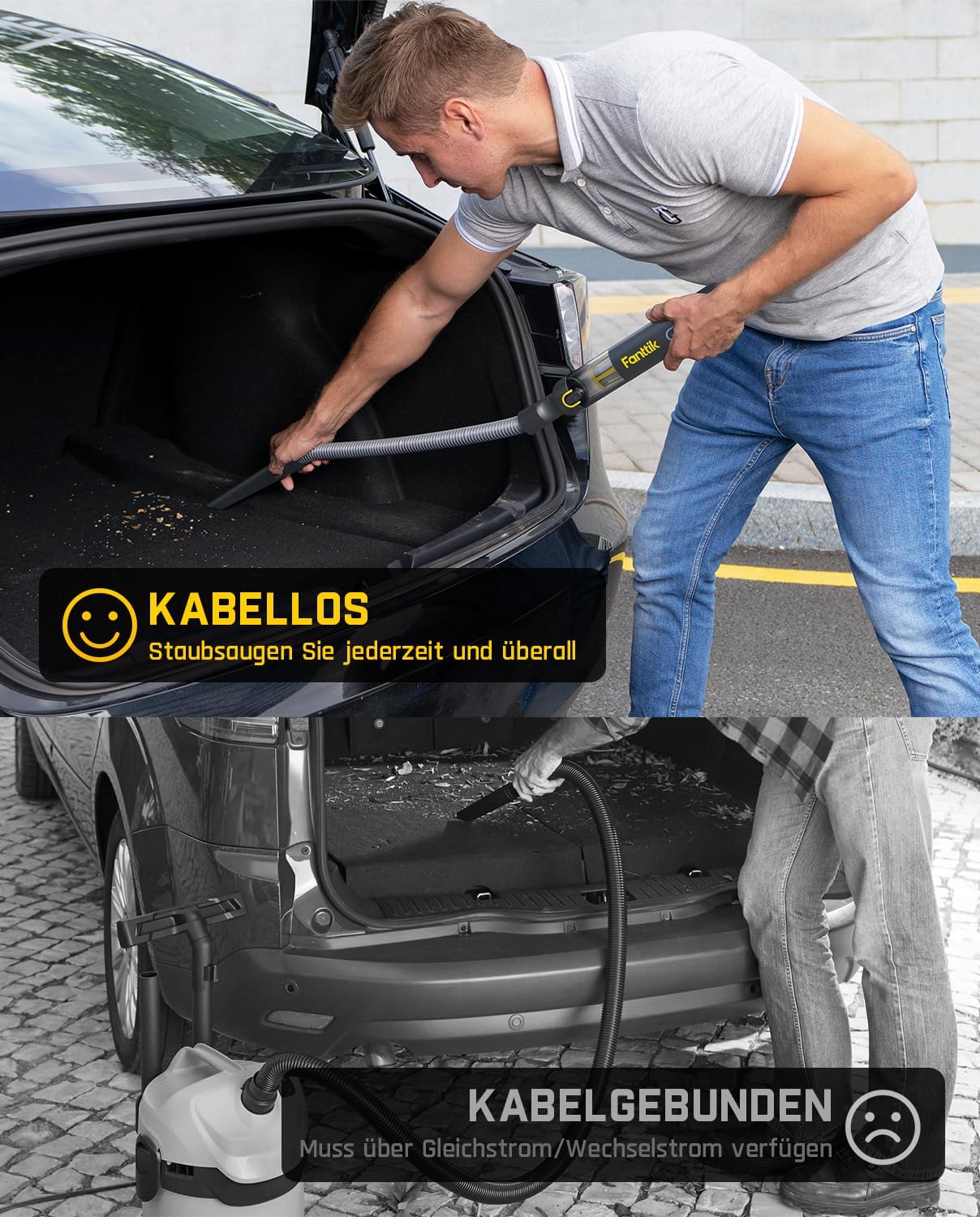 Fanttik Slim V8 Apex Akku-Autostaubsauger mit hoher Leistung, 19000 Pa/45 AW, RobustClean™-Handstaubsauger 4-in-1-Mini-Luftgebläsepumpe, Tragbarer Staubsauger für Auto, Bürotisch, Tastaturen Grau
