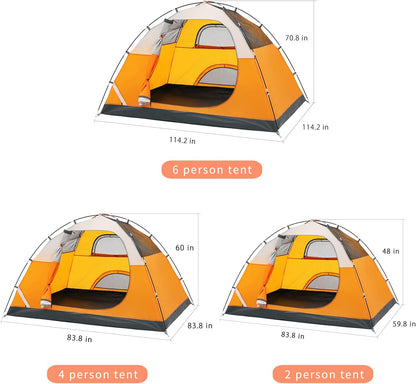 MOON LENCE Campingzelt, 2 Personen Rucksackzelt, doppellagiges Outdoor-Zelt, wasserdicht, winddicht, UV-beständig