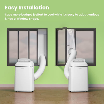 Comfee Mobiles Klimagerät PAC 12000, 12000 BTU 3,5kW, Kühlen&Ventilieren&Entfeuchten, Raumgröße bis 117m³(43㎡), Mobile Klimaanlage mit Abluftschlauch