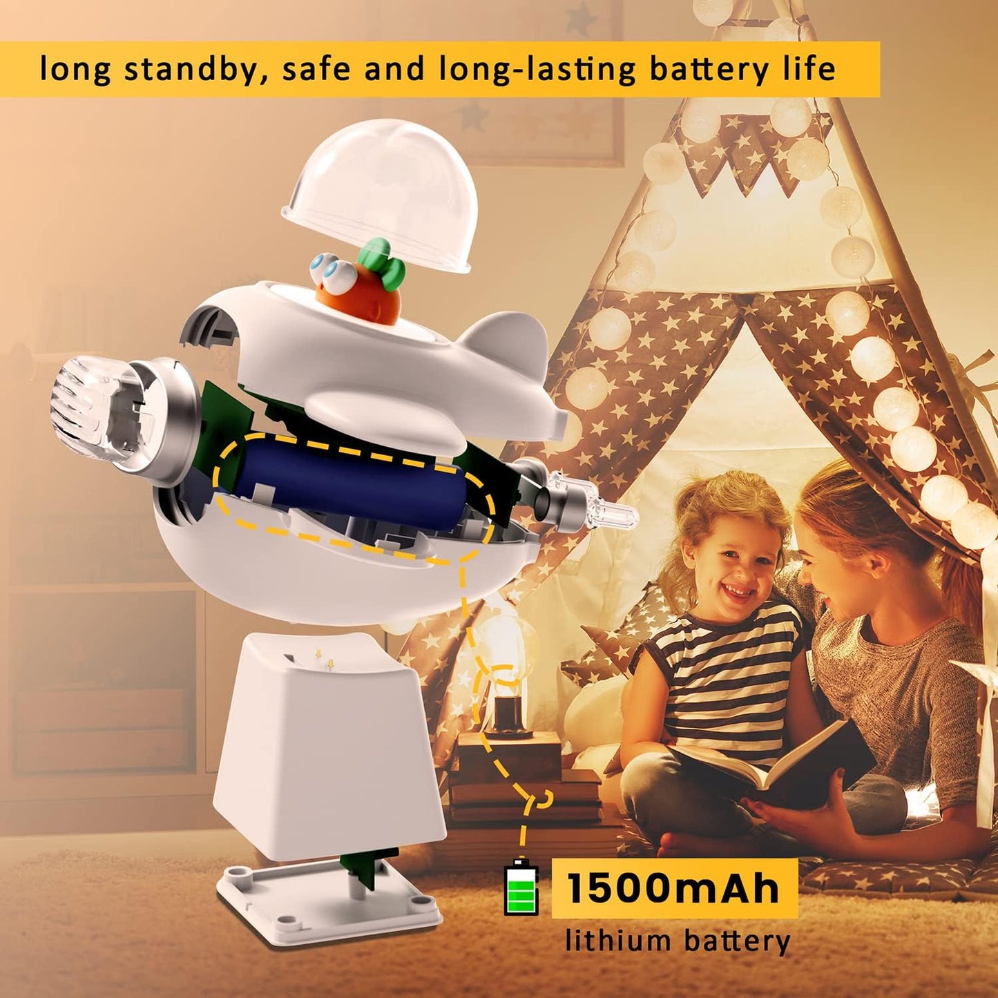 INXDOLHOM Veilleuse pour Enfants, Forme de Flugzeug à la Mode, Petits Chiots IP, Briquet d'ambiance/Veilleuse, Cadeau pour Mädchen, Jungen, Kinder (blanc)
