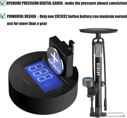 CLOLOP Fahrradpumpe Standpumpe Digitales Manometer Ballpumpe mit Presta- und Schrader-Ventilen für Fahrradreifen Sportbälle Luftballons Schwimmringe usw.