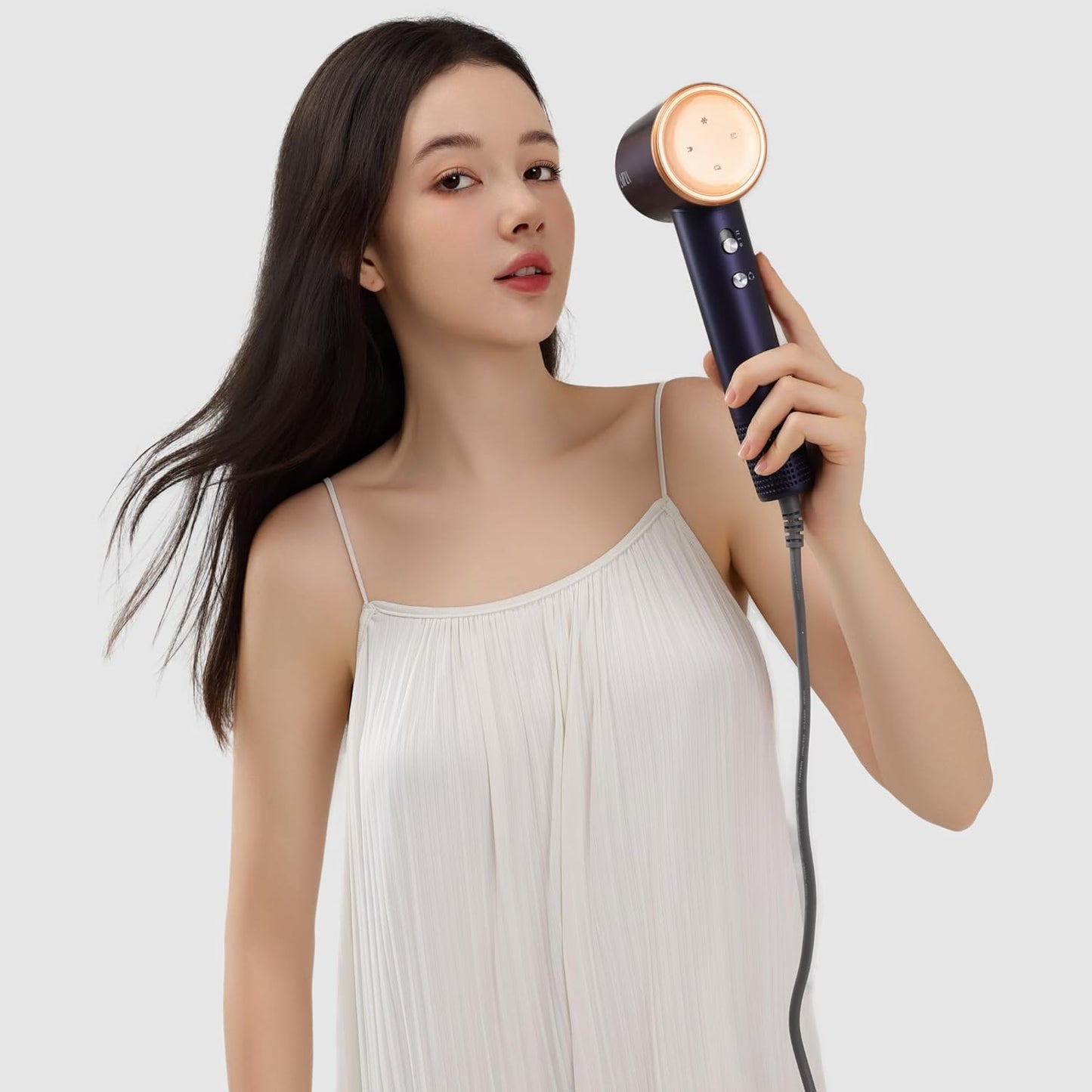 AINA Haartrockner mit Diffusor, Föhn für Frauen Blau