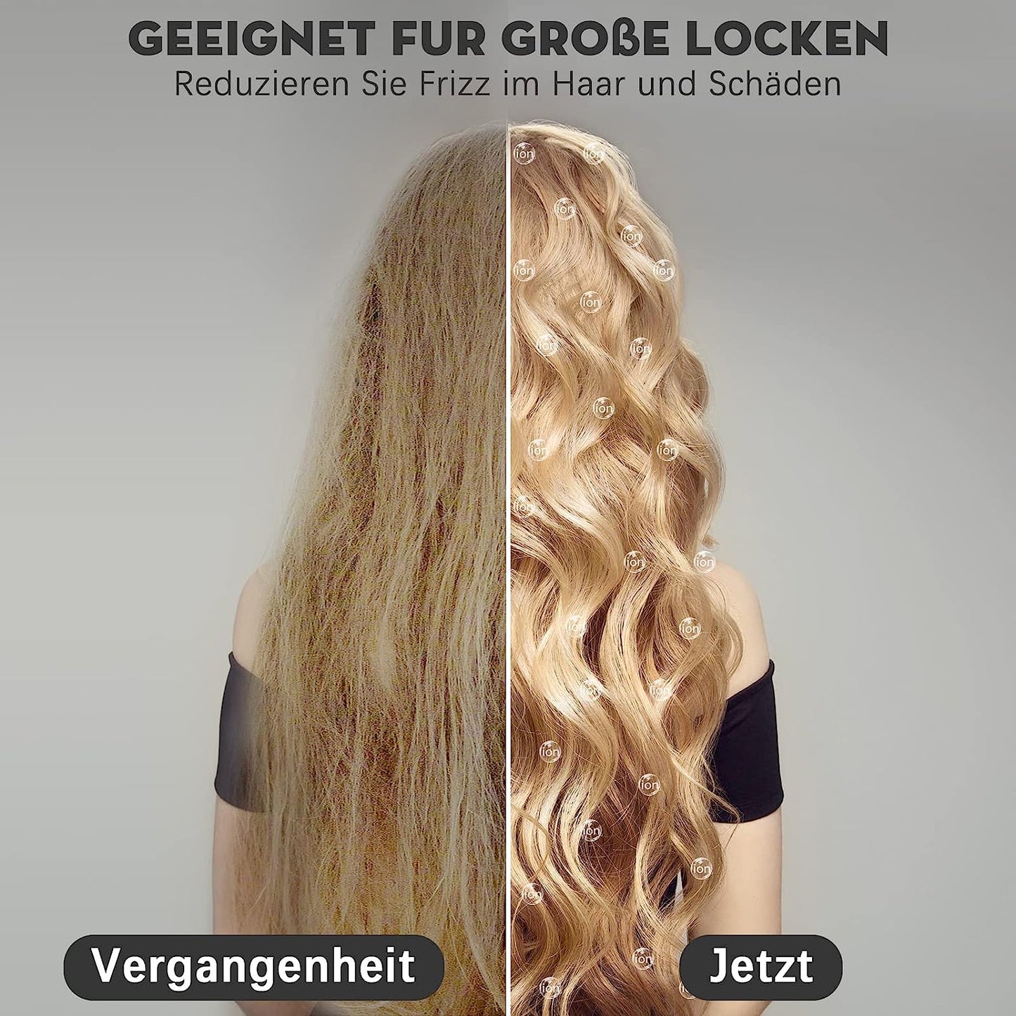 Lockenstab Große und Kleine Locken Set6 in 1 Mit Verschiedenen Aufsätzen Antistatische Keramik Turma