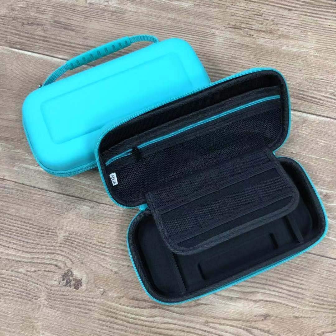 Orzly Hülle für Nintendo Switch Lite, Deluxe-Festtasche mit Reißverschluss aus robustem, stoßfestem Material für Nintendo Switch Lite-Konsole und Zubehör – Türkisblau